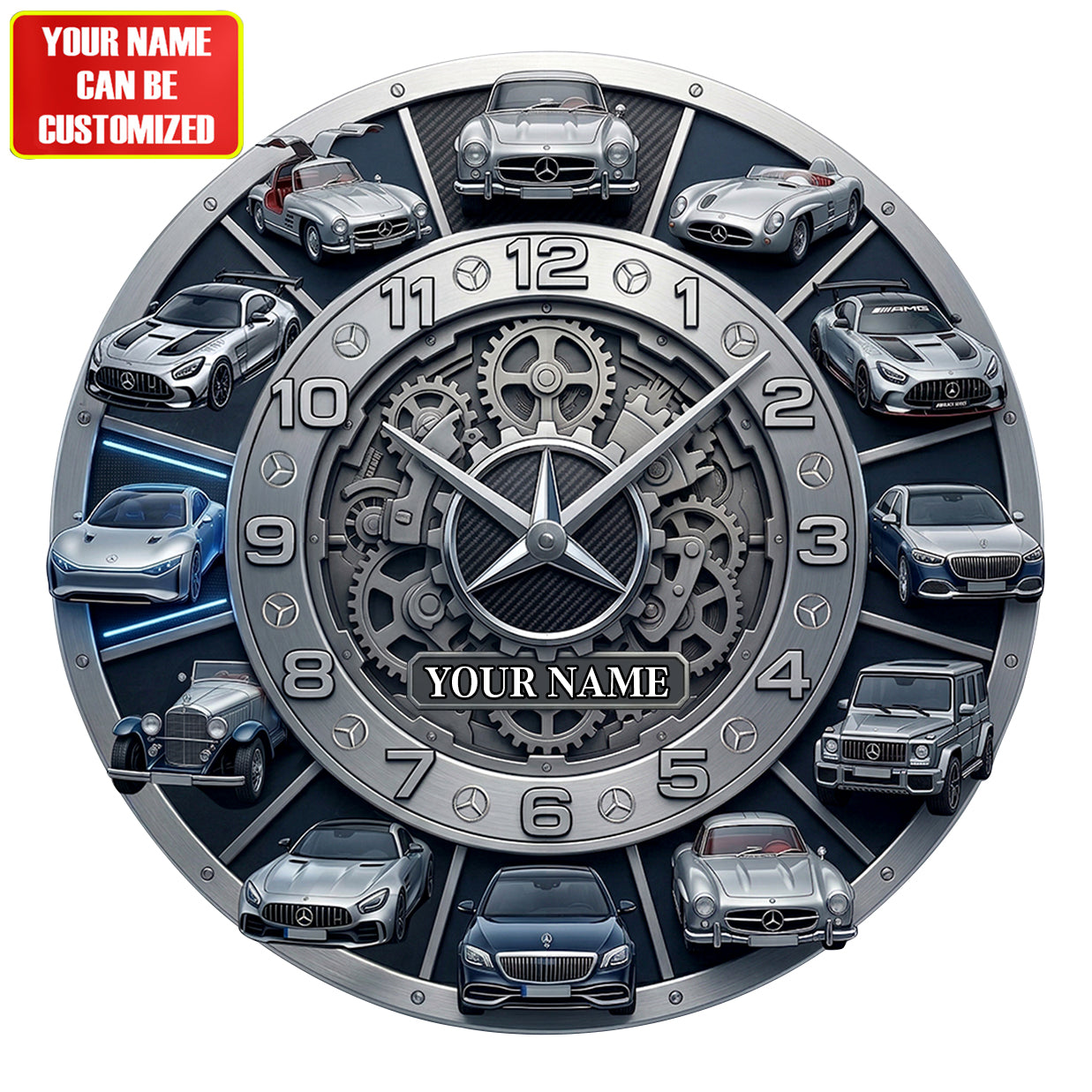 Merc Collection Home Decorative 3D Visual Effect Acrylic Wall Clock