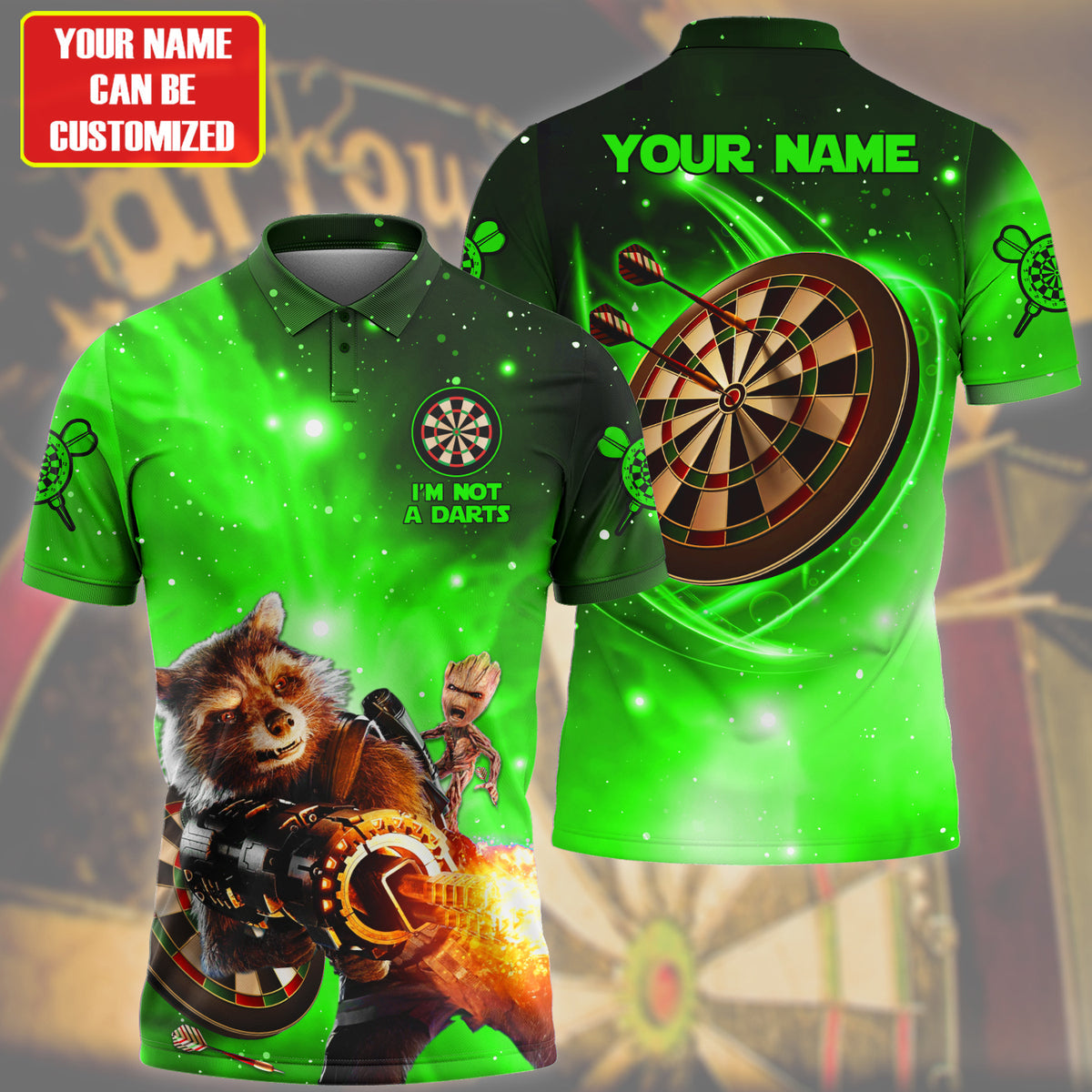 Personalized Name RC Gr Darts Green Version All Over Printed Unisex Shirt Q090404