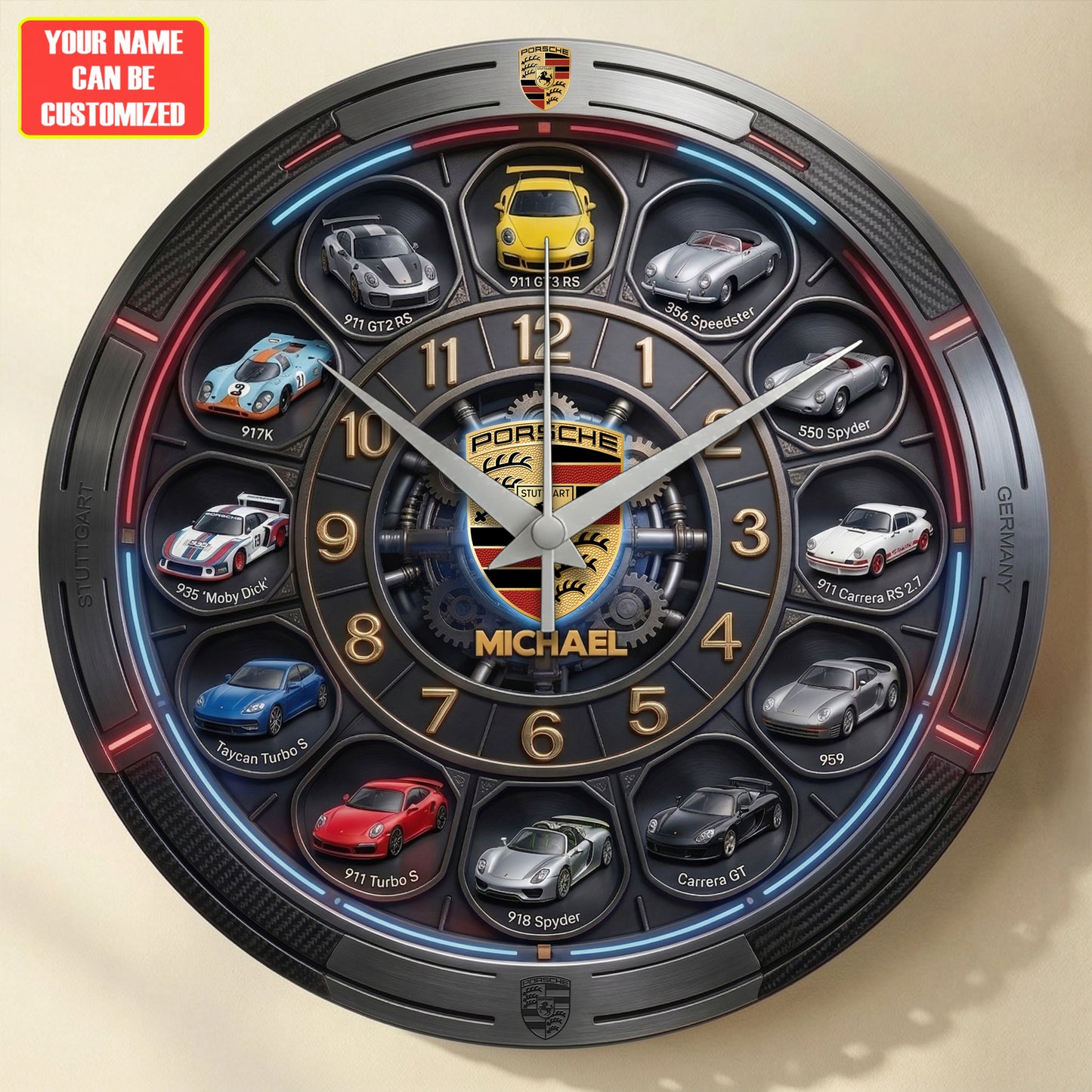 Pors Collection Home Decorative 3D Visual Effect Acrylic Wall Clock
