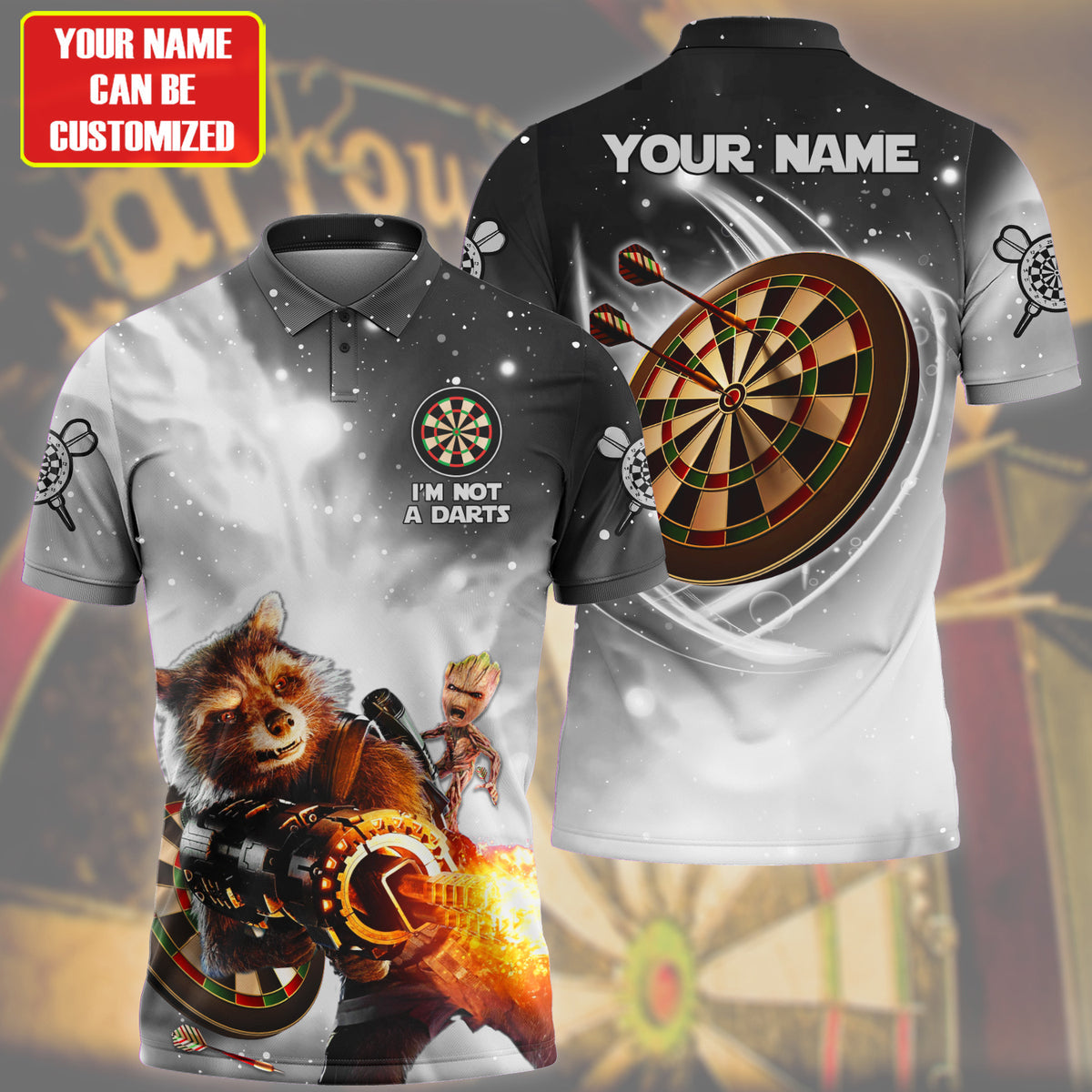 Personalized Name RC Gr Darts Black Version All Over Printed Unisex Shirt Q090404