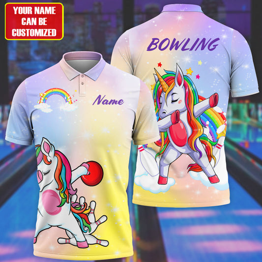 Personalized Name Unicorn Bowling All Over Printed Unisex Shirt Q090505
