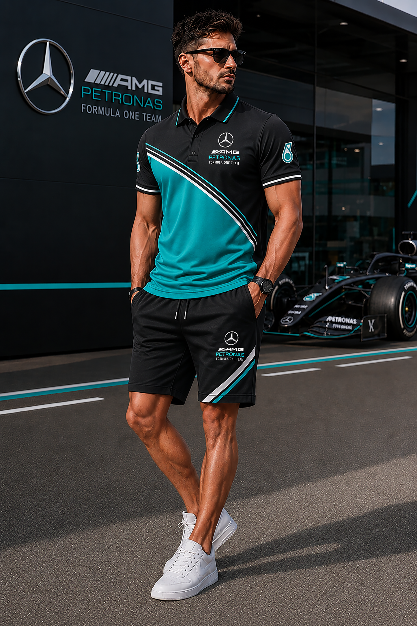 Personalized Merc AMG Petronas Premium Sport All Over Printed Shirt