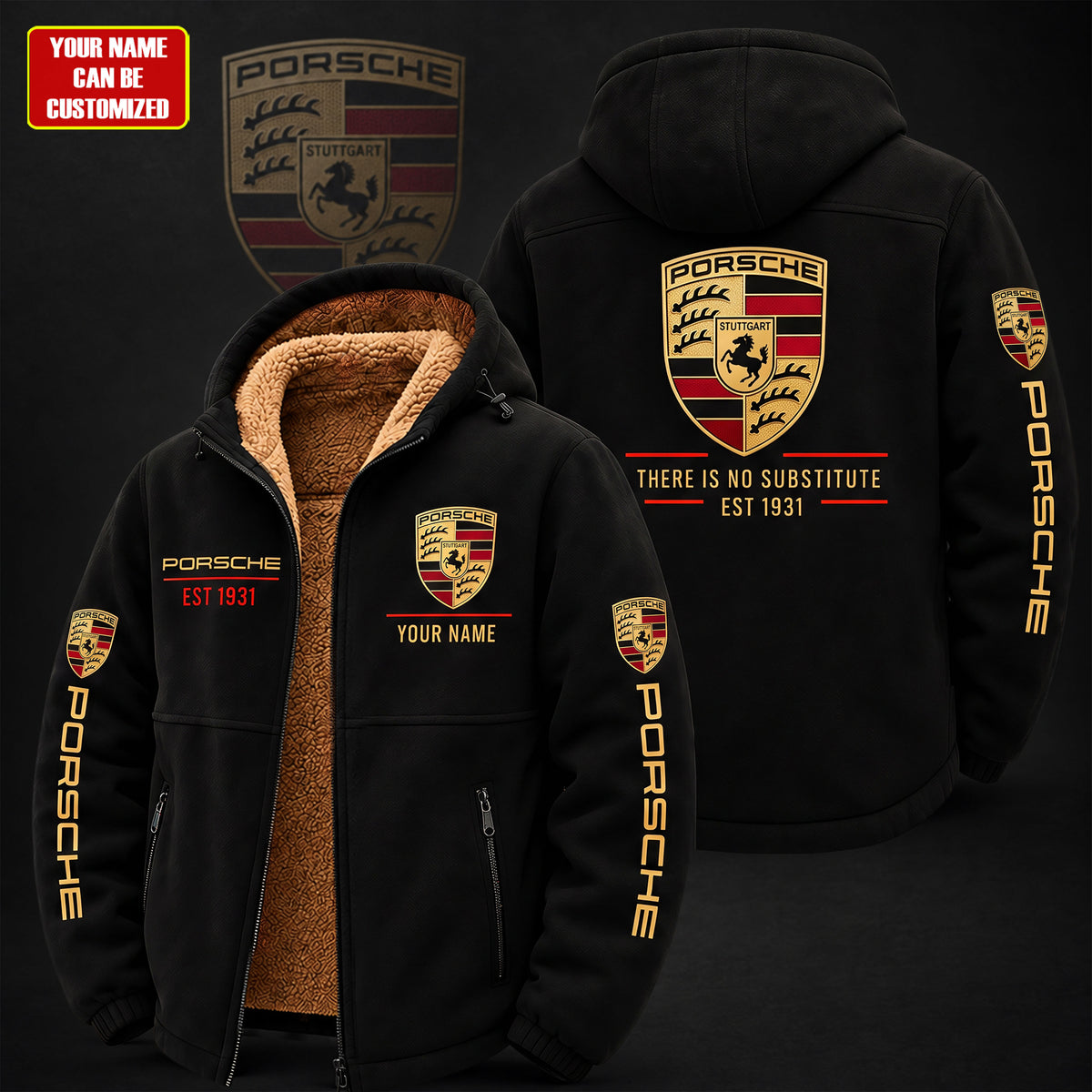 Personalized Pors There Is No Substitute Warm Fleece Jacket