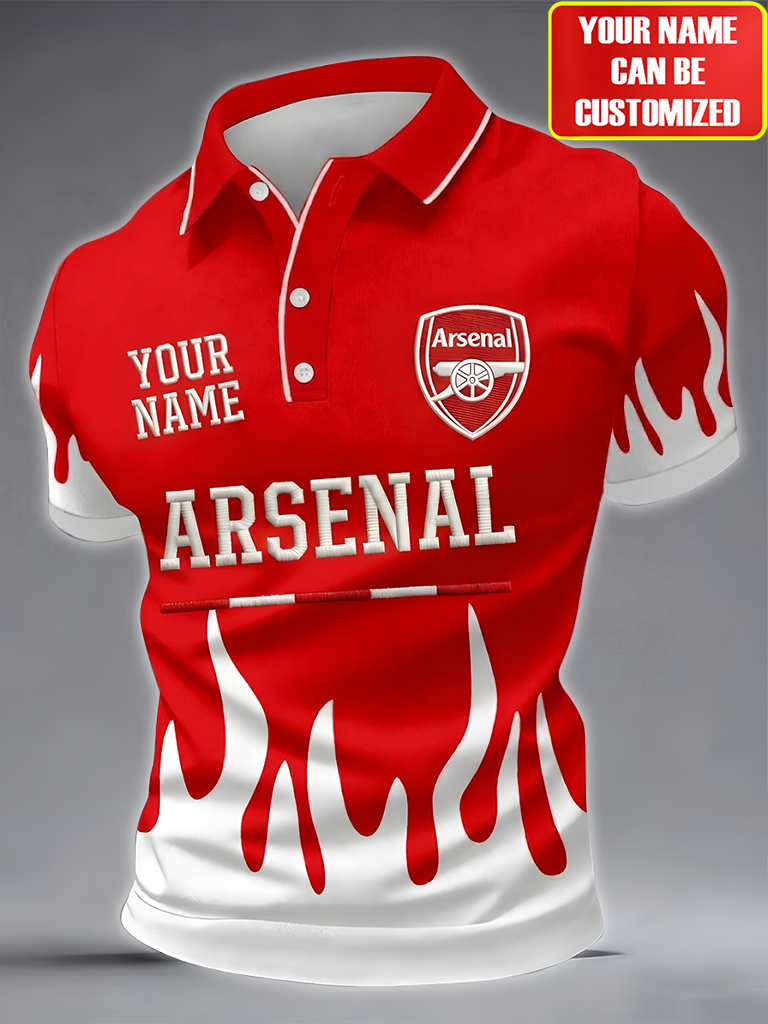 Personalized Arsenal Embrodiery Sport 3D Full Printing Set ,Shirt , Hoodie , Short , Polo ,hawaii