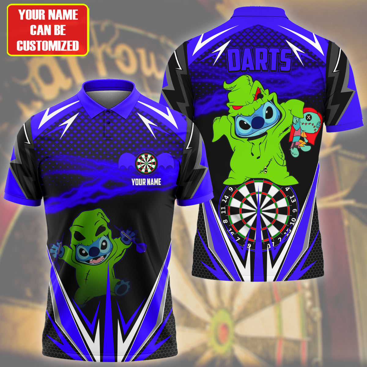Personalized Name St Darts Halloween Blue Version All Over Printed Unisex Shirt Q100804