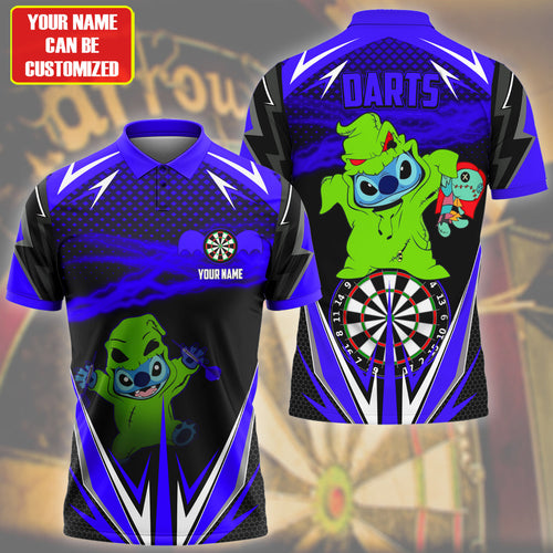 Personalized Name St Darts Halloween Blue Version All Over Printed Unisex Shirt Q100804