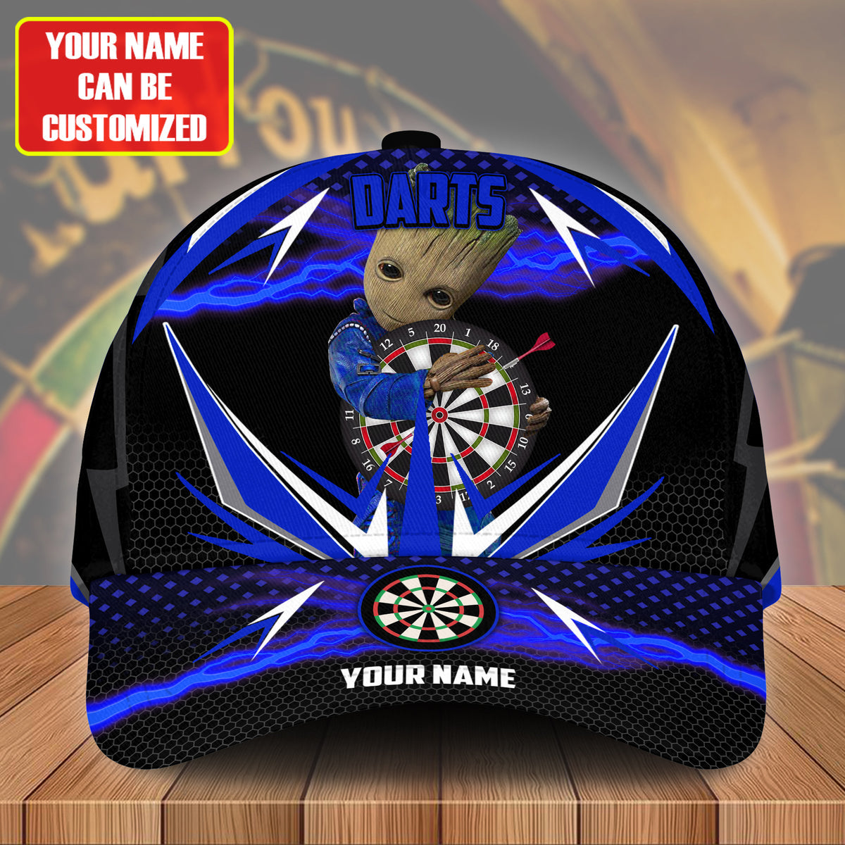 Personalized Name Blue Gr Darts Classic Cap Q120301