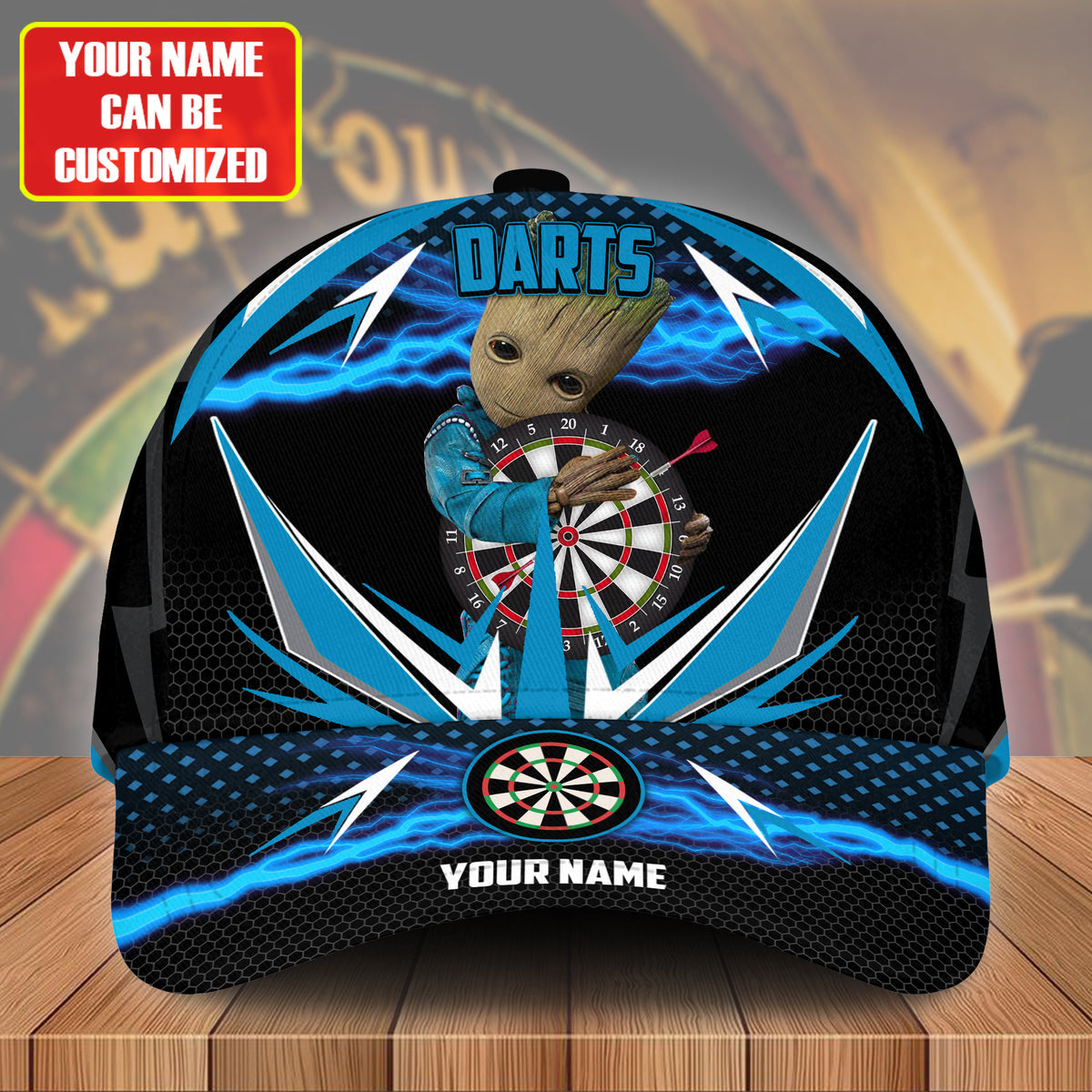 Personalized Name Teal Gr Darts Classic Cap Q120301