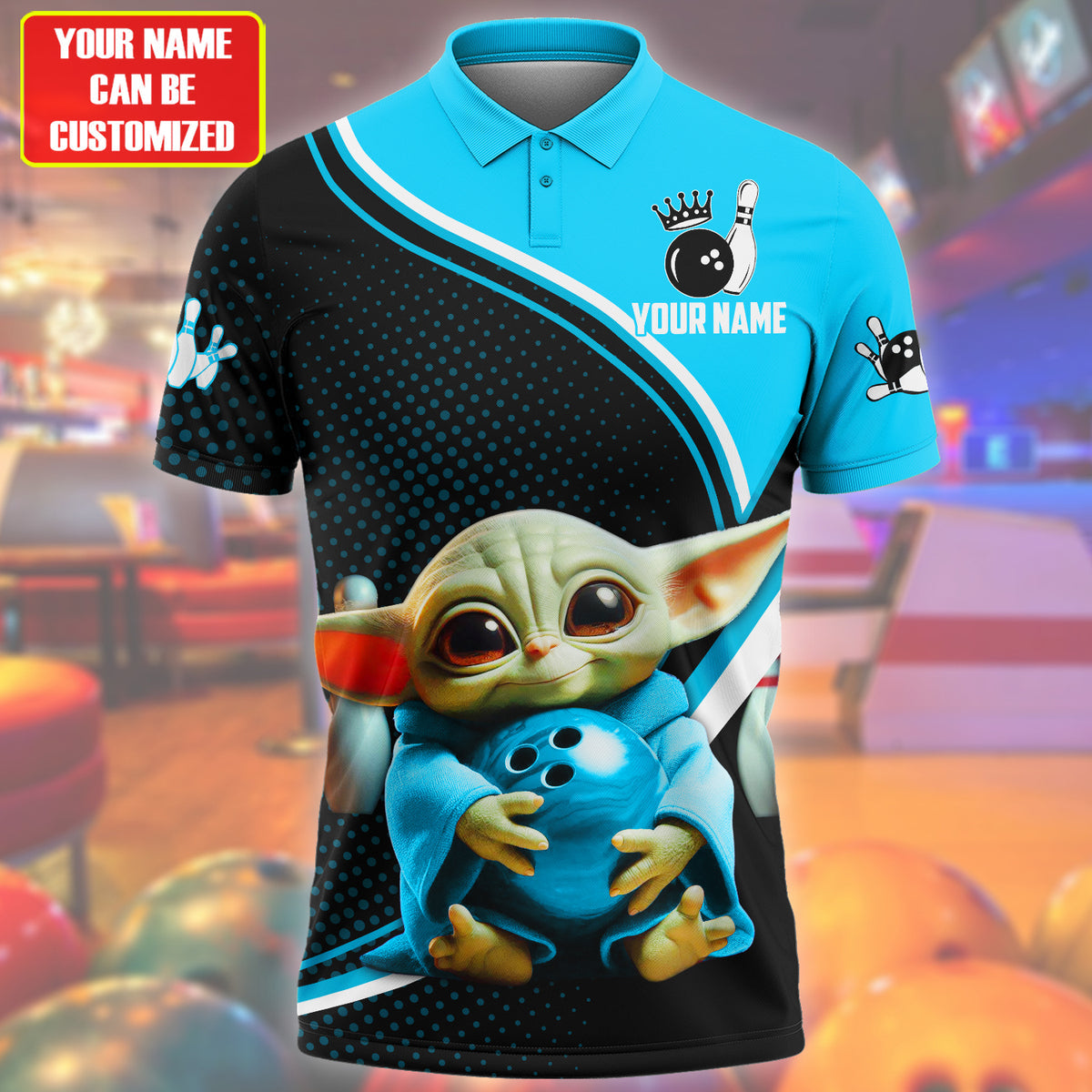 Personalized Name Teal Yd Bowling Q4 All Over Printed Unisex Shirt Q120601