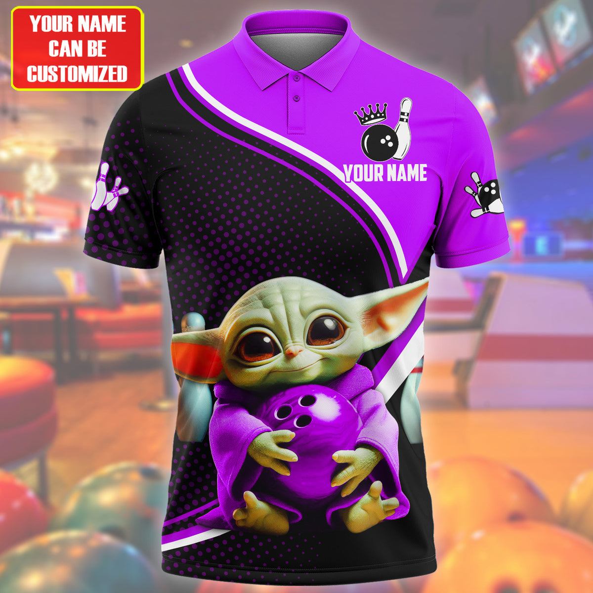 Personalized Name Purple Yd Bowling Q4 All Over Printed Unisex Shirt Q120601