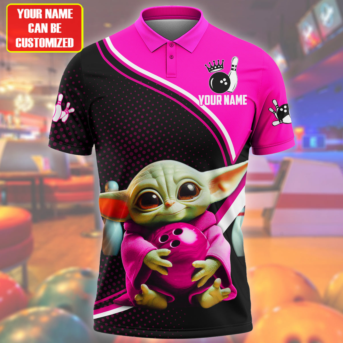 Personalized Name Pink Yd Bowling Q4 All Over Printed Unisex Shirt Q120601