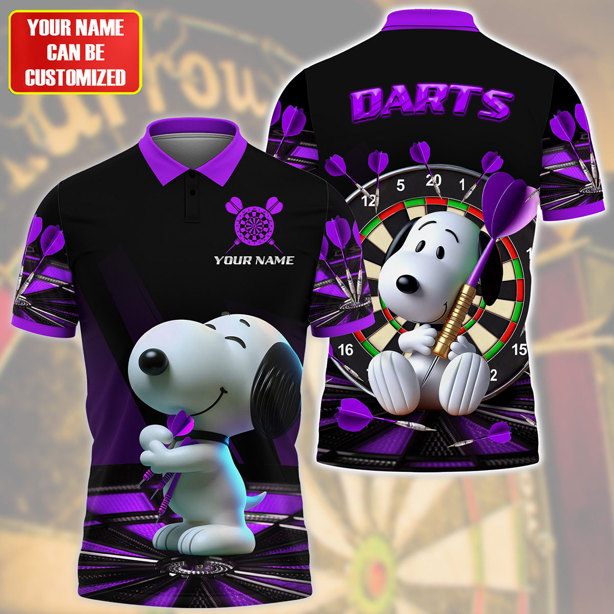 Personalized Name Purple Snp Darts Q2 All Over Printed Unisex Shirt Q120606