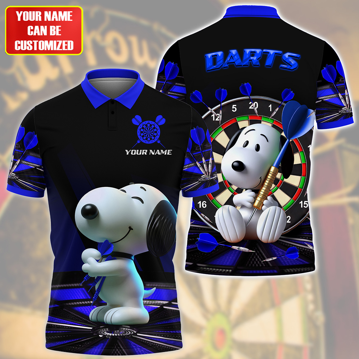 Personalized Name Blue Snp Darts Q2 All Over Printed Unisex Shirt Q120606