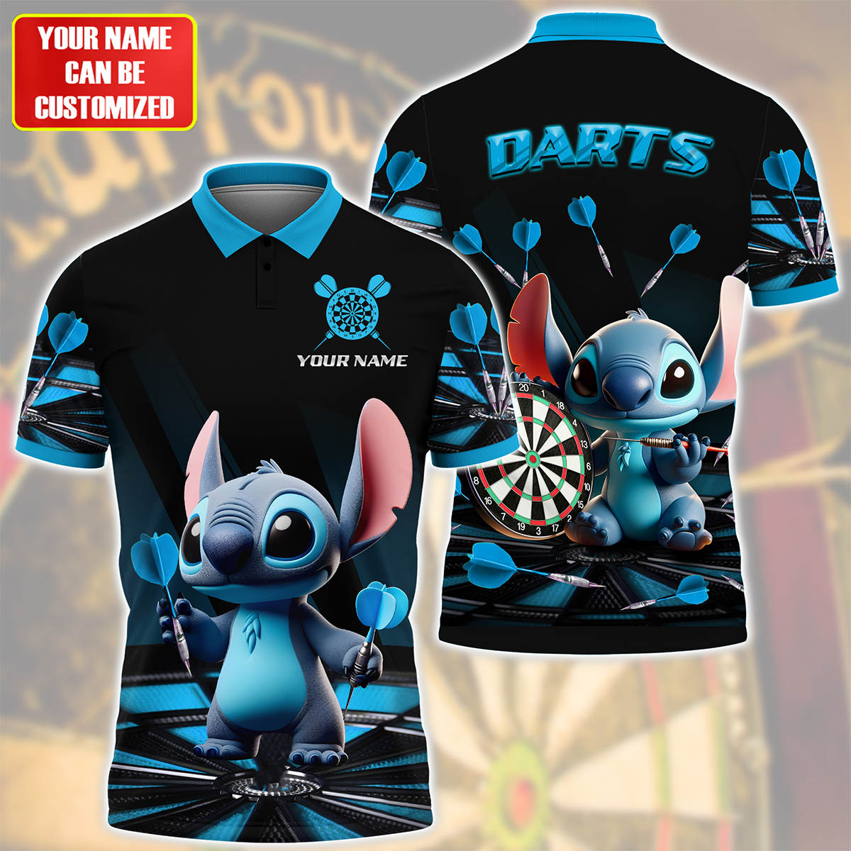 Personalized Name St Darts Q3 Teal Version All Over Printed Unisex Shirt Q130503