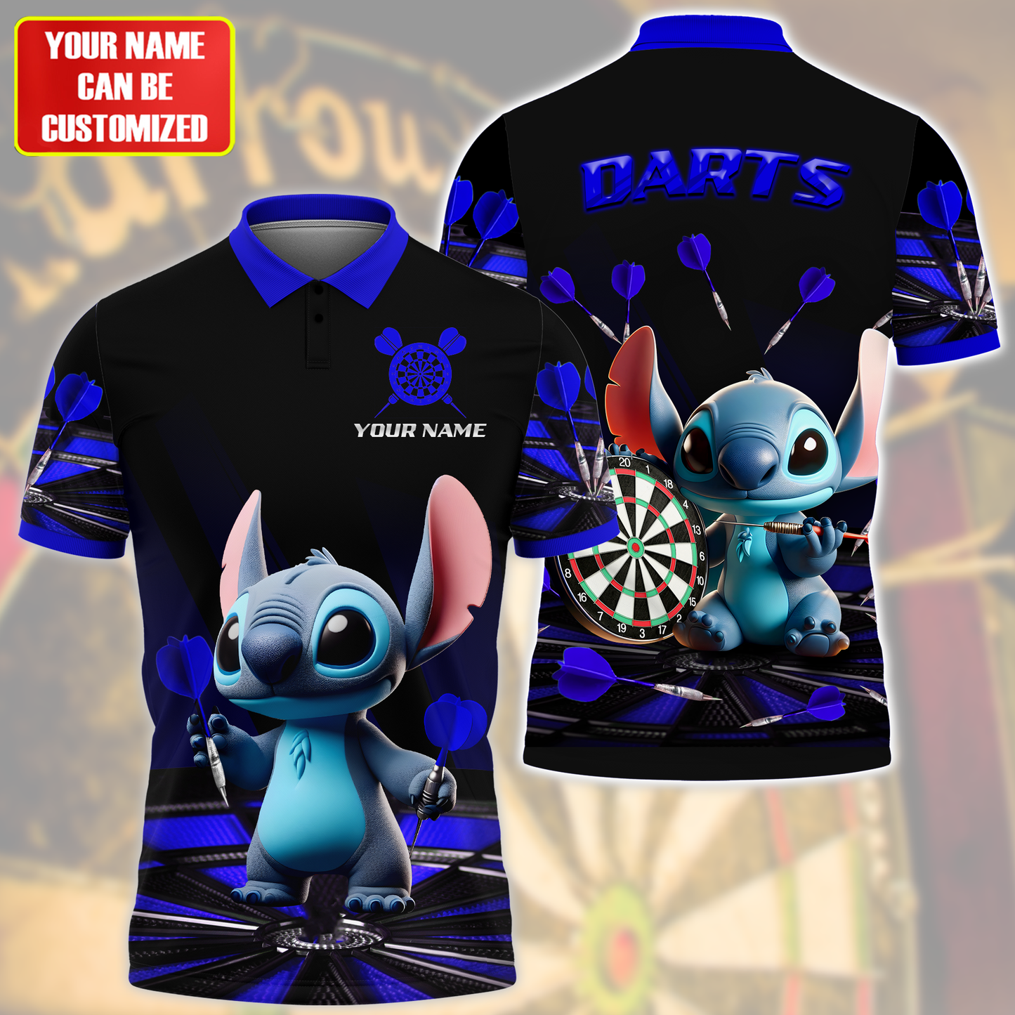Personalized Name St Darts Q3 Blue Version All Over Printed Unisex Shirt Q130503