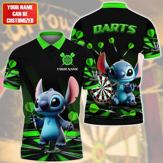 Personalized Name St Darts Q3 Green Version All Over Printed Unisex Shirt Q130503