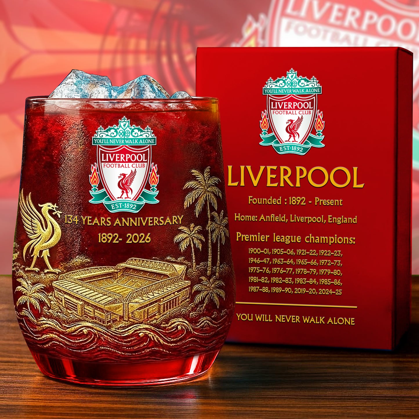 Personalized LVP 134 Years Anniversary Whisky , LVP Whiskey Glass V5