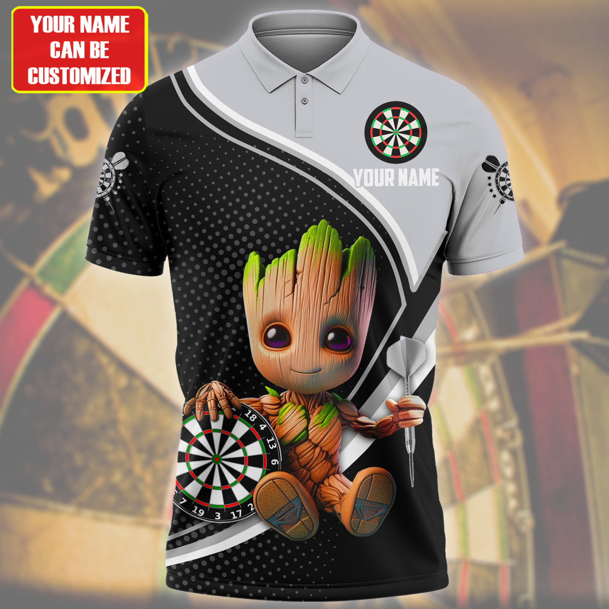 Personalized Name Black Baby Gr Darts All Over Printed Unisex Shirt Q140603