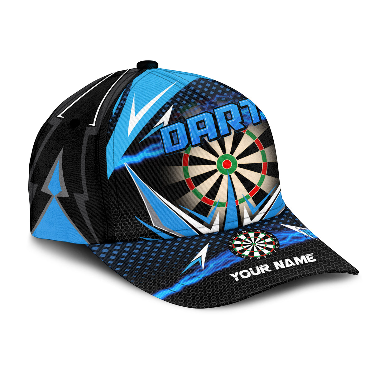Personalized Name Teal Darts Classic Cap Q150304