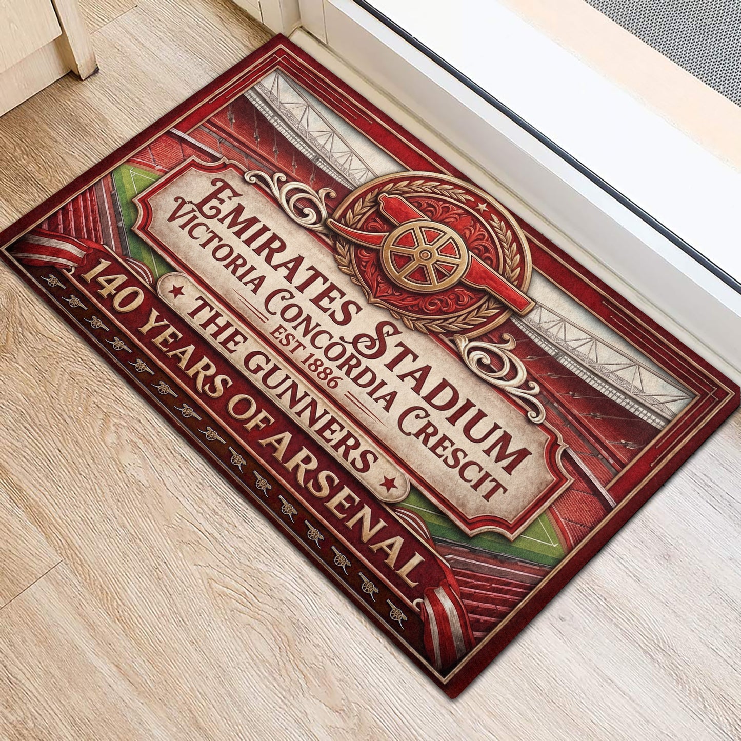 Arsenal Stadium 140th Anniversary Home Doormat (1886-2026)