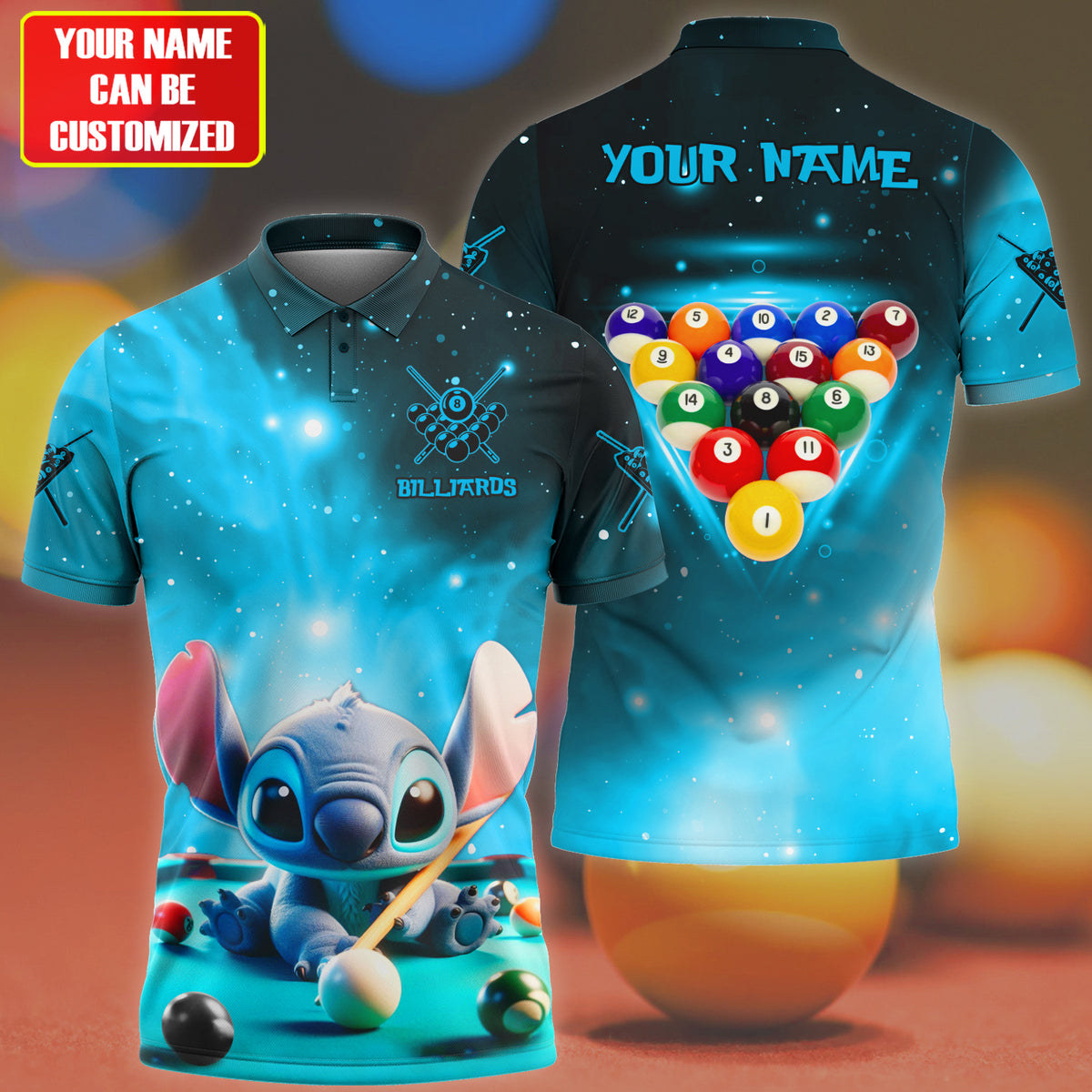 Personalized Name Teal St Billiards All Over Printed Unisex Shirt Q150602