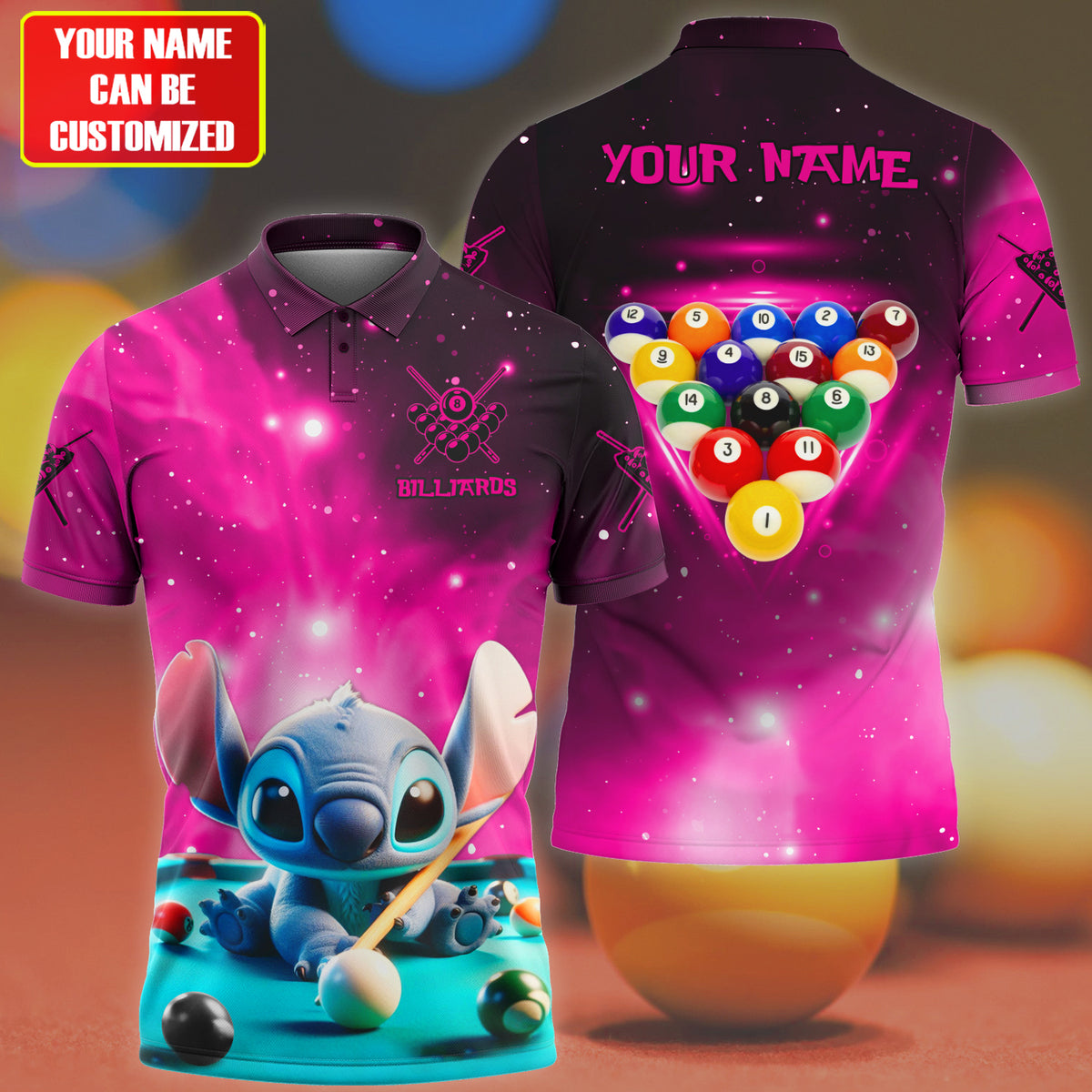 Personalized Name Pink St Billiards All Over Printed Unisex Shirt Q150602