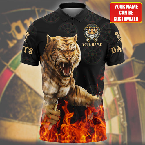 Personalized Name Darts Tiger All Over Printed Unisex Shirt Q150805