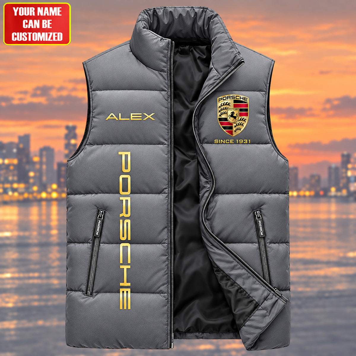 Pors Driven By Dreams Sleeveless Windproof Puffer Jacket