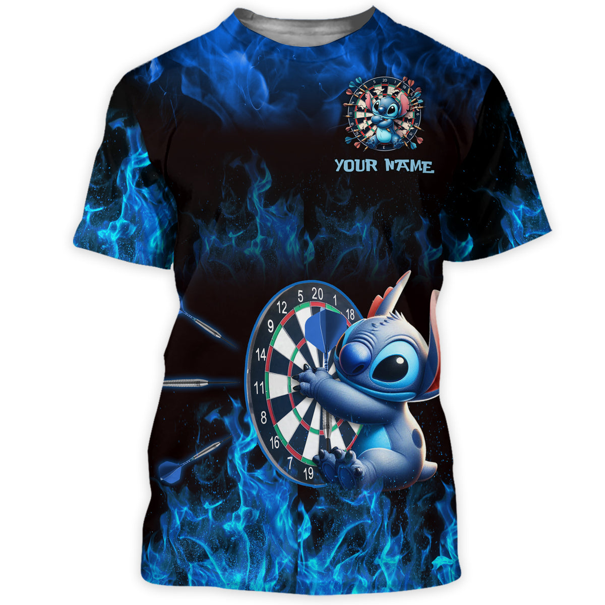 Personalized Name St Darts Fire All Over Printed Unisex Shirt Q160401