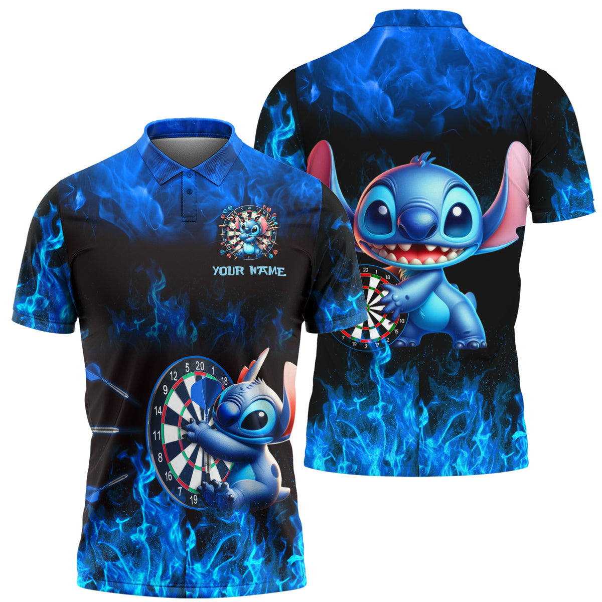 Personalized Name St Darts Fire All Over Printed Unisex Shirt Q160401