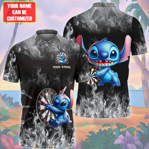 Personalized Name Black St Darts Fire All Over Printed Unisex Shirt Q160401