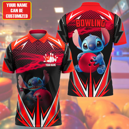 Personalized Name ST Bowling Red Version All Over Printed Unisex Shirt Q160501