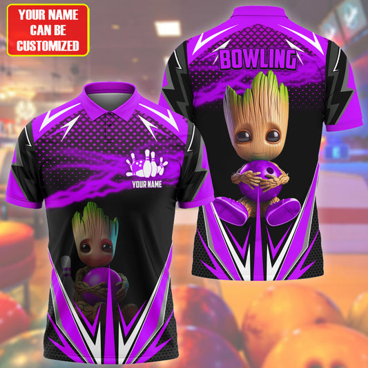 Personalized Name Gr Bowling Purple Version All Over Printed Unisex Shirt Q160502