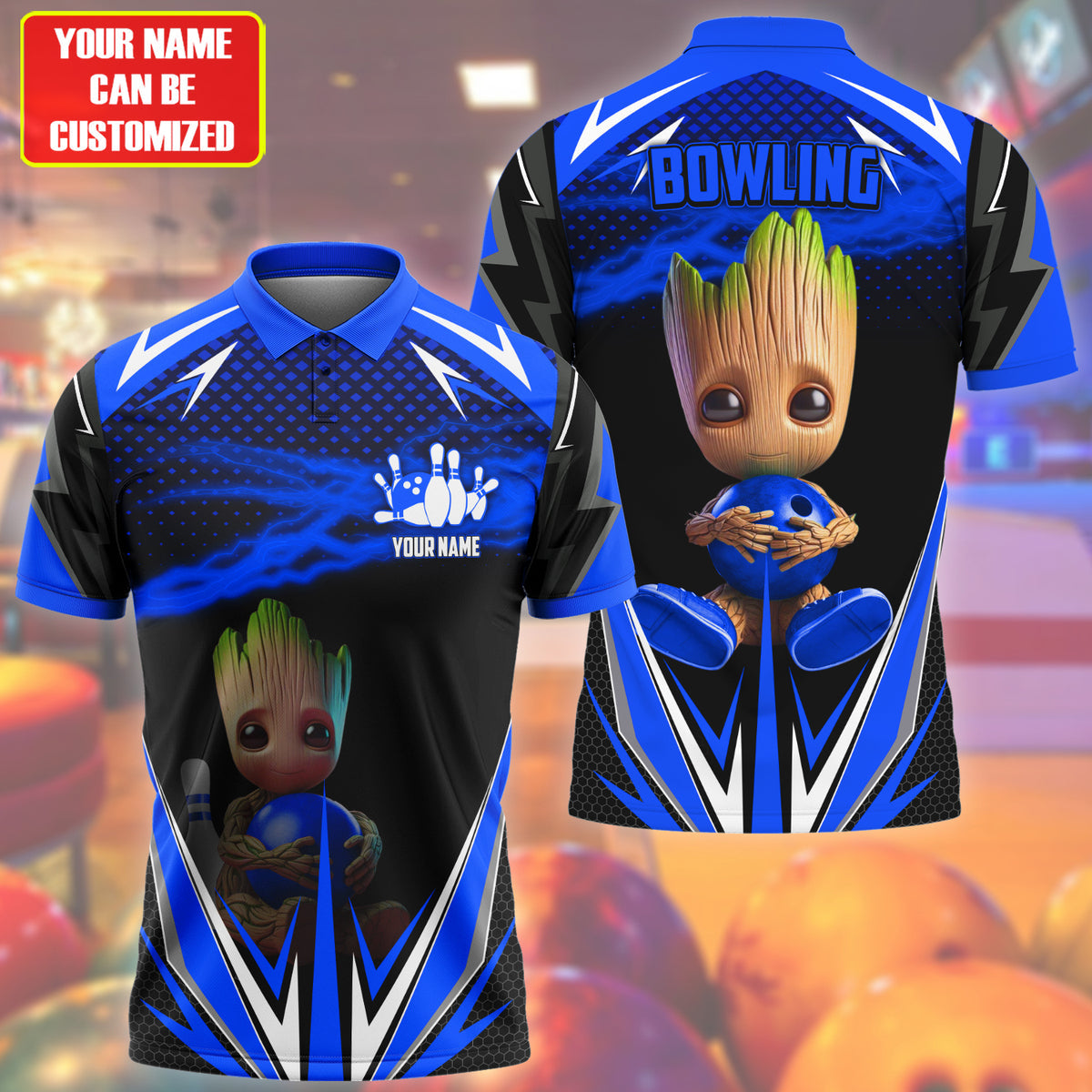 Personalized Name Gr Bowling Blue Version All Over Printed Unisex Shirt Q160502