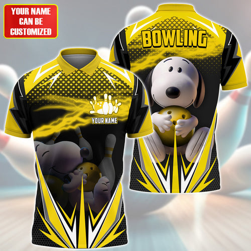 Personalized Name Snp Bowling Yellow Version All Over Printed Unisex Shirt Q160503