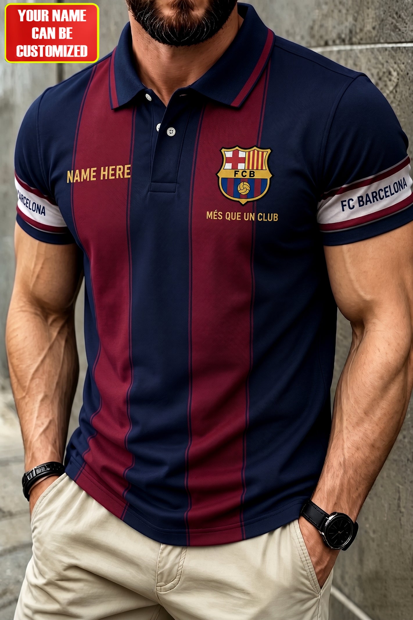 Personalized Barca FC Sport Casual All Over Printed Shirt V2