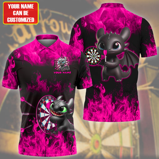 Personalized Toothless Darts Fire Pink Version All Over Printed Unisex Shirt Q160604