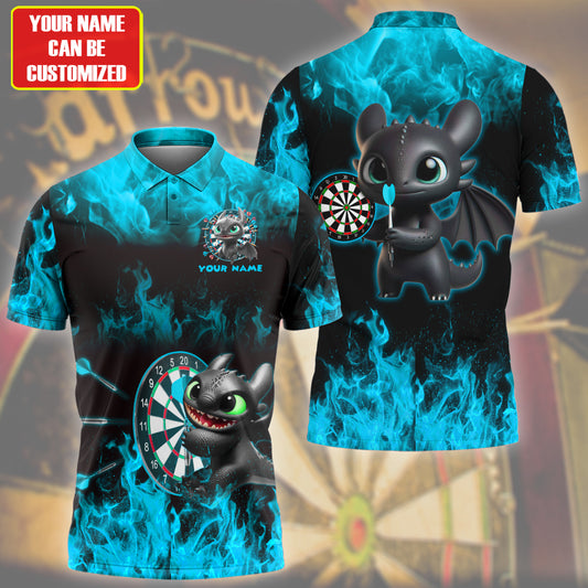 Personalized Toothless Darts Fire Teal Version All Over Printed Unisex Shirt Q160604