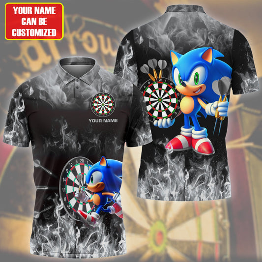Personalized Name Sn Darts Fire Black Version All Over Printed Unisex Shirt Q170208
