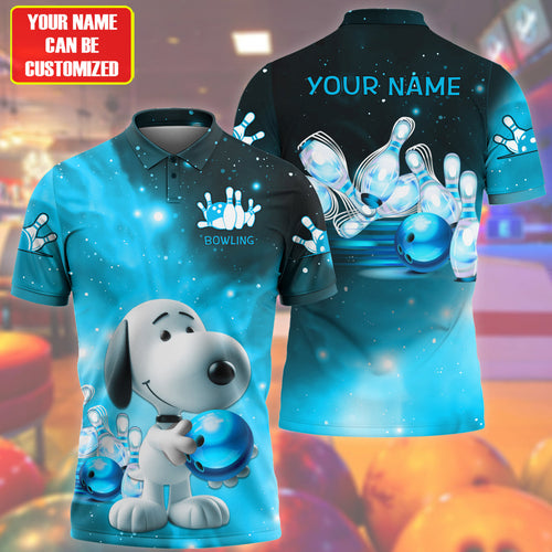 Personalized Name Teal Snp Bowling All Over Printed Unisex Shirt Q170501