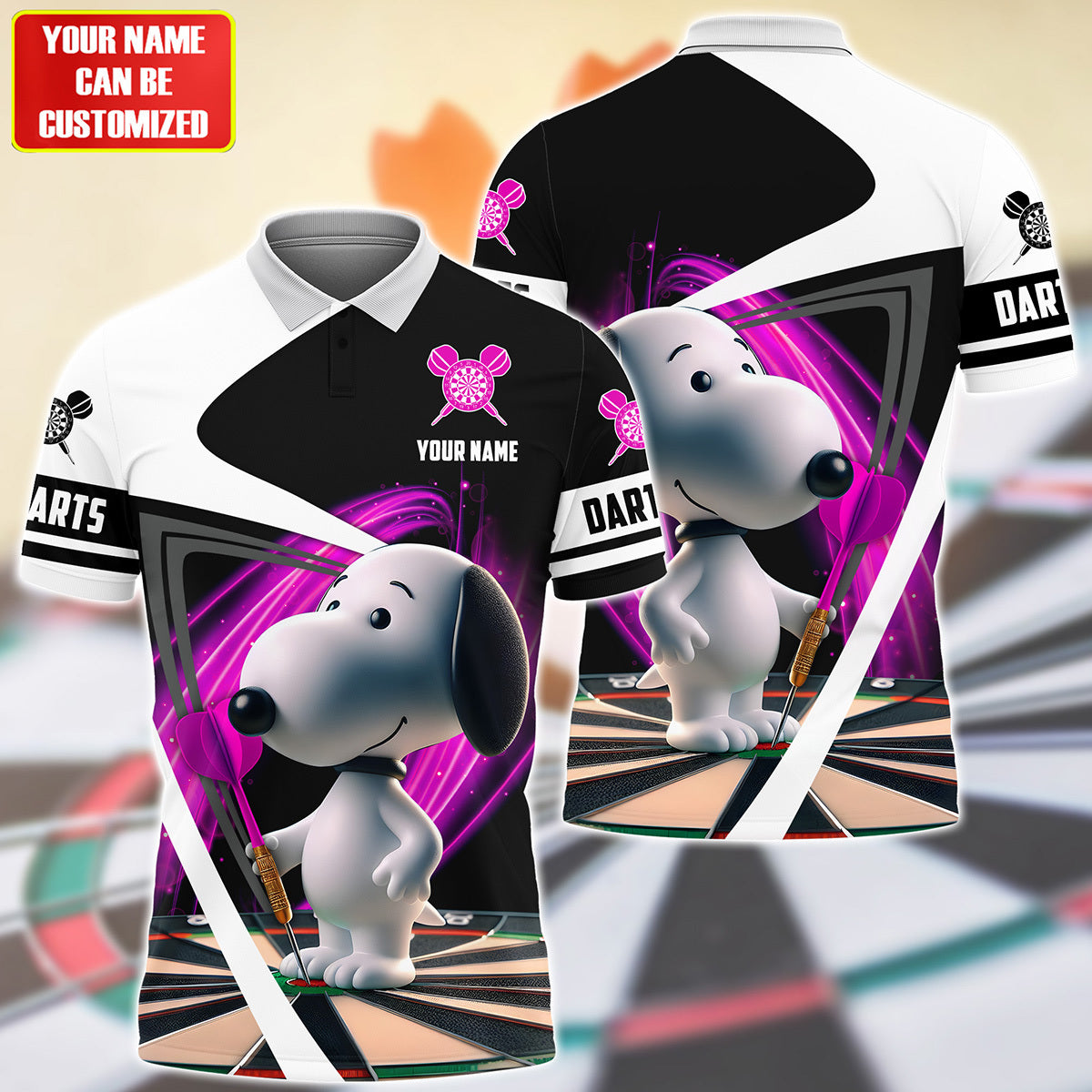 Personalized Name Pink Snp Darts All Over Printed Unisex Shirt Q170503