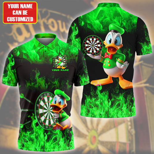 Personalized Name Green Dn Darts Fire All Over Printed Unisex Shirt Q170905