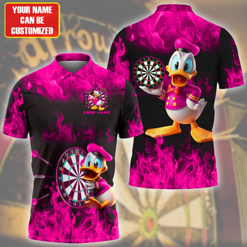 Personalized Name Pink Dn Darts Fire All Over Printed Unisex Shirt Q170905