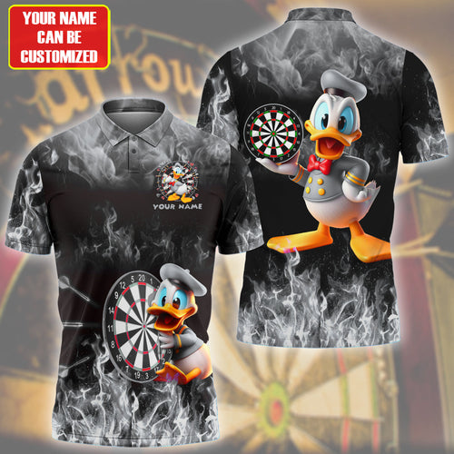Personalized Name Black Dn Darts Fire All Over Printed Unisex Shirt Q170905