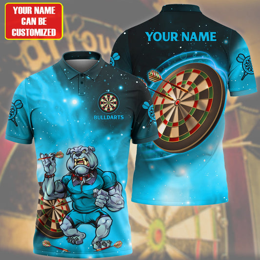 Personalized Bulldog Darts Teal Version All Over Printed Unisex Shirt Q180206