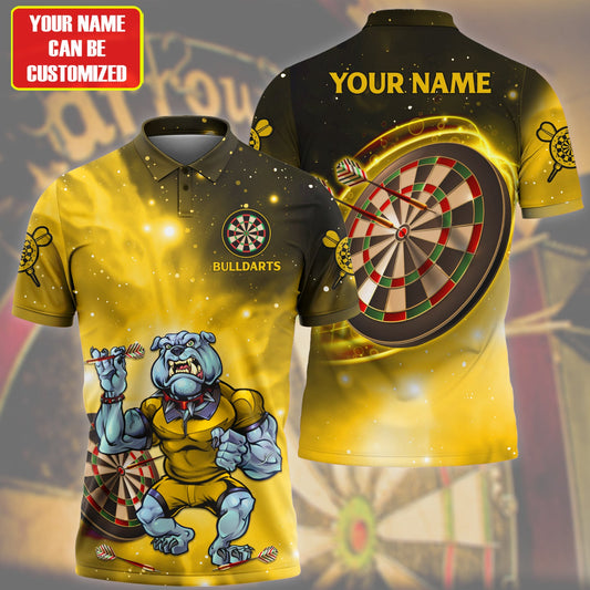 Personalized Bulldog Darts Yellow Version All Over Printed Unisex Shirt Q180206