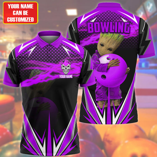 Personalized Name Gr Bowling Purple Version All Over Printed Unisex Shirt Q190502