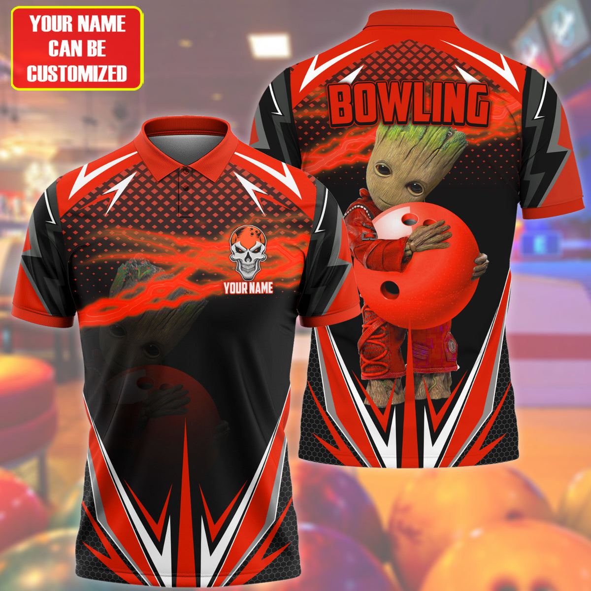 Personalized Name Gr Bowling Red Version All Over Printed Unisex Shirt Q190502