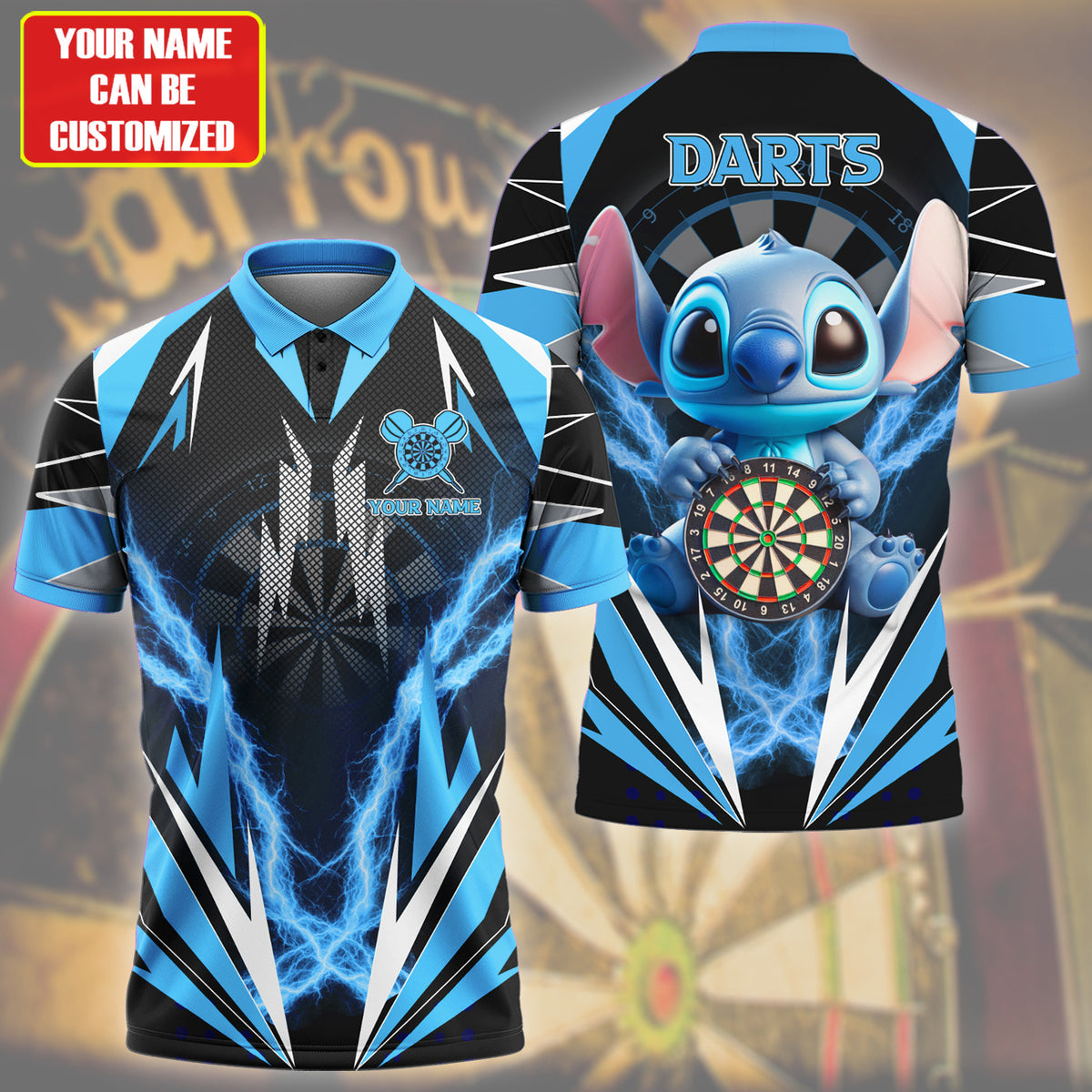 Personalized Name St Darts Q4 Teal Version All Over Printed Unisex Shirt Q090401