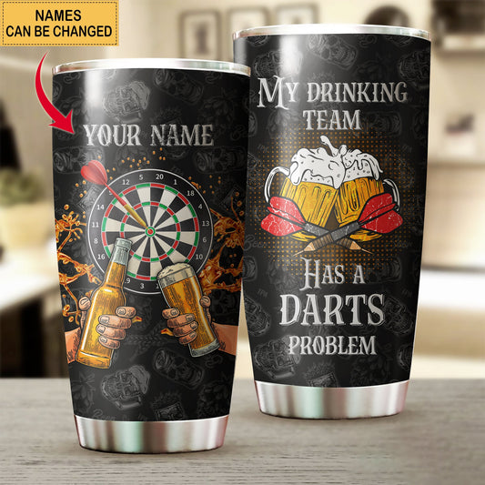 Personalized Name Darts Beer Tumbler 20oz 30oz Cup Q190804